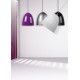 Suspension design en métal blanc Yoko