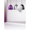 Suspension design en métal blanc Yoko