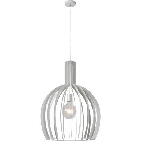 Suspension design en métal blanc Mirella