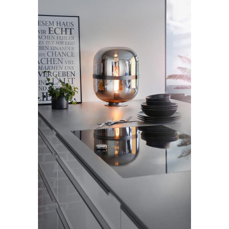 Lampe à poser design en verre fumé Isabela