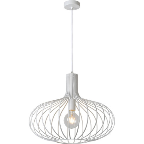 Suspension design en métal blanc Gisela