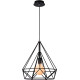 Suspension design en métal noir Justine