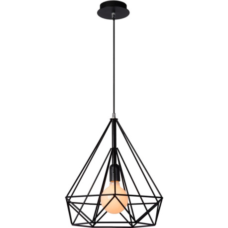 Suspension design en métal noir Justine