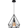 Suspension design en métal noir Justine