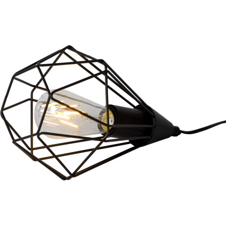 Lampe à poser design en métal noir Elvetia