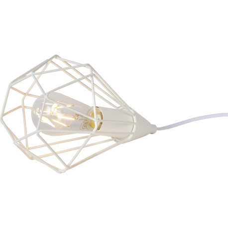 Lampe à poser design en métal blanc Elvetia