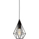 Suspension design en métal noir Elvetia
