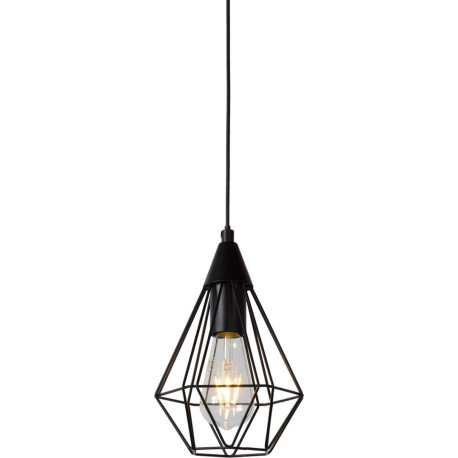 Suspension design en métal noir Elvetia