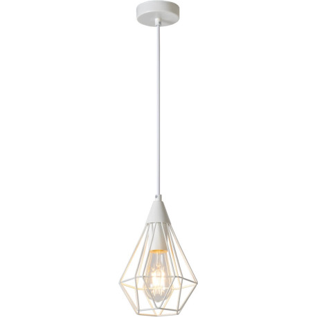 Suspension design en métal blanc Elvetia