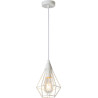 Suspension design en métal blanc Elvetia