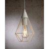 Suspension design en métal blanc Elvetia