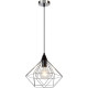 Suspension design en métal chromé Martia