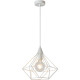 Suspension design en métal blanc Martia