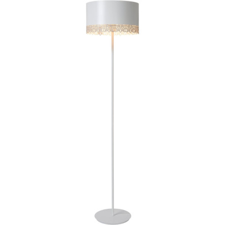 Lampadaire moderne en métal blanc Steffie