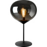 Lampe à poser design globe en verre fumé Smokey