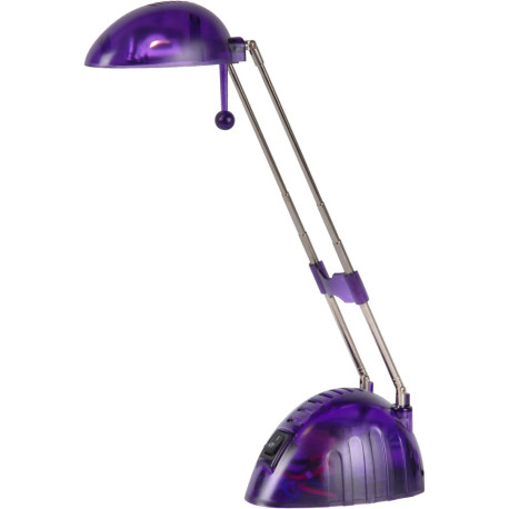 Lampe de bureau classique mauve transparent Nataly