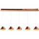 Suspension vintage en métal cuivre rouge Corina