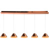 Suspension vintage en métal cuivre rouge Corina