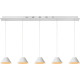 Suspension vintage en métal blanc Corina