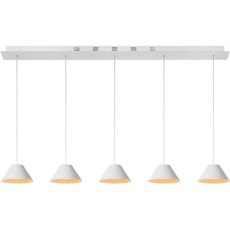 Suspension vintage en métal blanc Corina