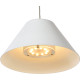 Suspension vintage en métal blanc Corina