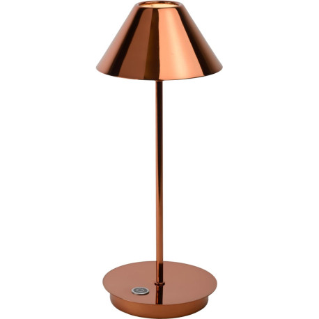 Lampe à poser vintage en métal cuivre rouge Corina