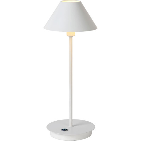 Lampe à poser vintage en métal blanc Corina