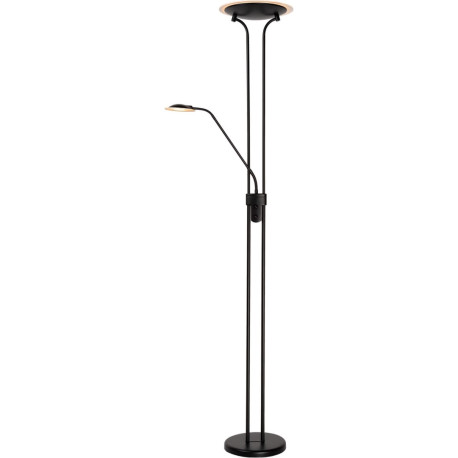 Lampadaire rustique en métal Led intégré noir Elis