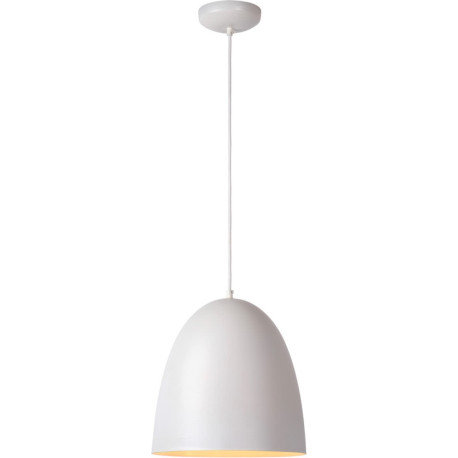 Suspension moderne en métal blanc mat Ø 30 cm Doria
