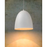 Suspension moderne en métal blanc mat Ø 30 cm Doria