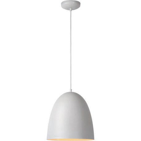 Suspension moderne en métal blanc mat Ø 50 cm Doria