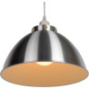 Suspension moderne en métal chromé satin Ø 30 cm Lewis