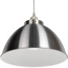 Suspension moderne en métal chromé satin Ø 30 cm Lewis