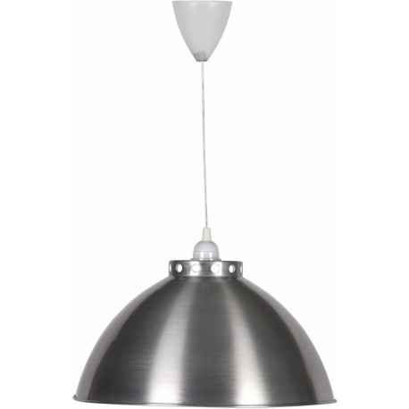 Suspension moderne en métal chromé satin Ø 38 cm Lewis