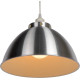 Suspension moderne en métal chromé satin Ø 38 cm Lewis