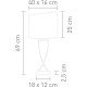 Lampe de table design 69 cm pour salon Toulouse