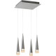 Suspension contemporaine carrée led Mistik