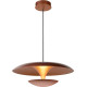 Suspension vintage led en métal rose doré Ambre