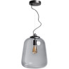 Suspension design en verre fumé E27 pour salon Nanami