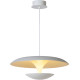 Suspension vintage led en métal blanc Ambre