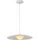 Suspension led vintage en métal et plastique blanc Oli