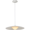 Suspension led vintage en métal et plastique blanc Oli