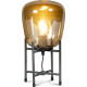 Lampe à poser moderne en verre fumé 40 cm Aki