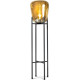 Lampadaire moderne en verre fumé 127 cm Aki