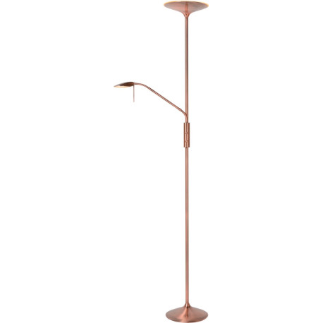 Lampadaire design avec liseuse et Led intégré cuivre Aureal