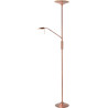 Lampadaire design avec liseuse et Led intégré cuivre Aureal