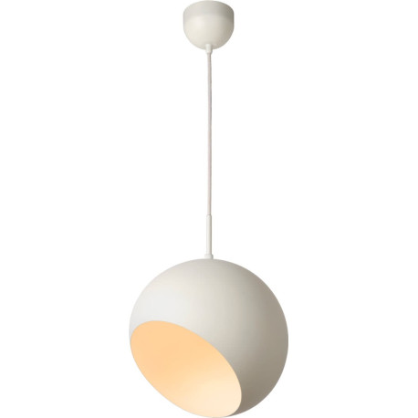 Suspension boule design led en métal blanc Ball