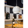 Suspension boule design led en métal blanc Ball