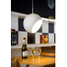 Suspension boule design led en métal blanc Ball