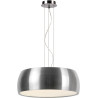 Suspension moderne en métal et acrylique chrome satiné Kahina